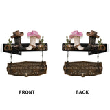 Cowboy Cowgirl Couple - Personalized Western Outfit Wooden Wall Mount Sign