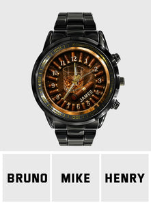Whiskey and Cigar, Gift for Men - Personalized Whisky Hand Watch