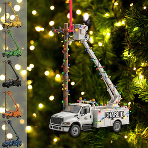 Keep The Lights On - Personalized Lineman Ornament