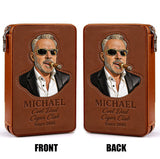 Dad Loves Cigars - Personalized Father Travel Cigar Humidor Case