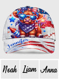 July 4th Highland Cow - Personalized Highland Cow Classic Cap
