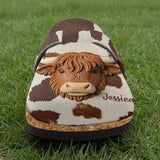 Love Cow - Personalized Highland Cow Clogs With Arch Support