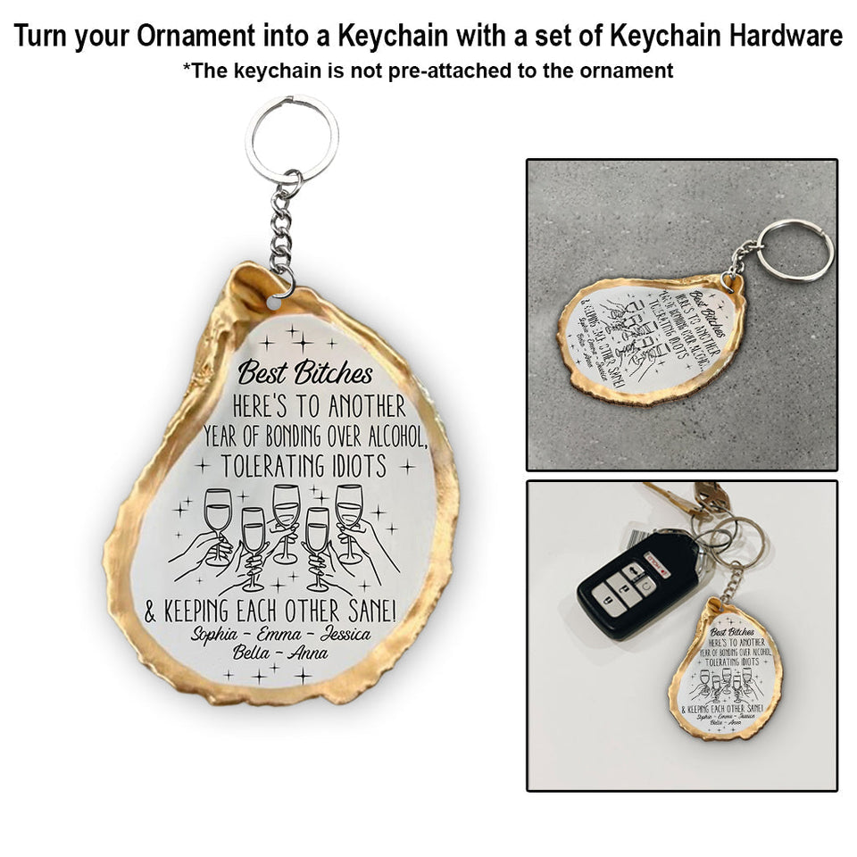 Here's To Another Year - Personalized Bestie Ornament