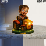 Custom From Any Photo, Gift For Trator Loving Kids - Personalized Kid Acrylic LED Night Light