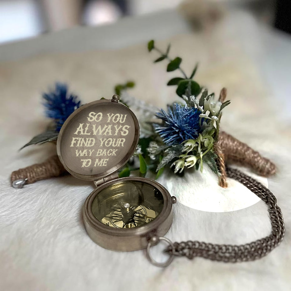 Find Your Way Back To Me - Personalized Camping Compass