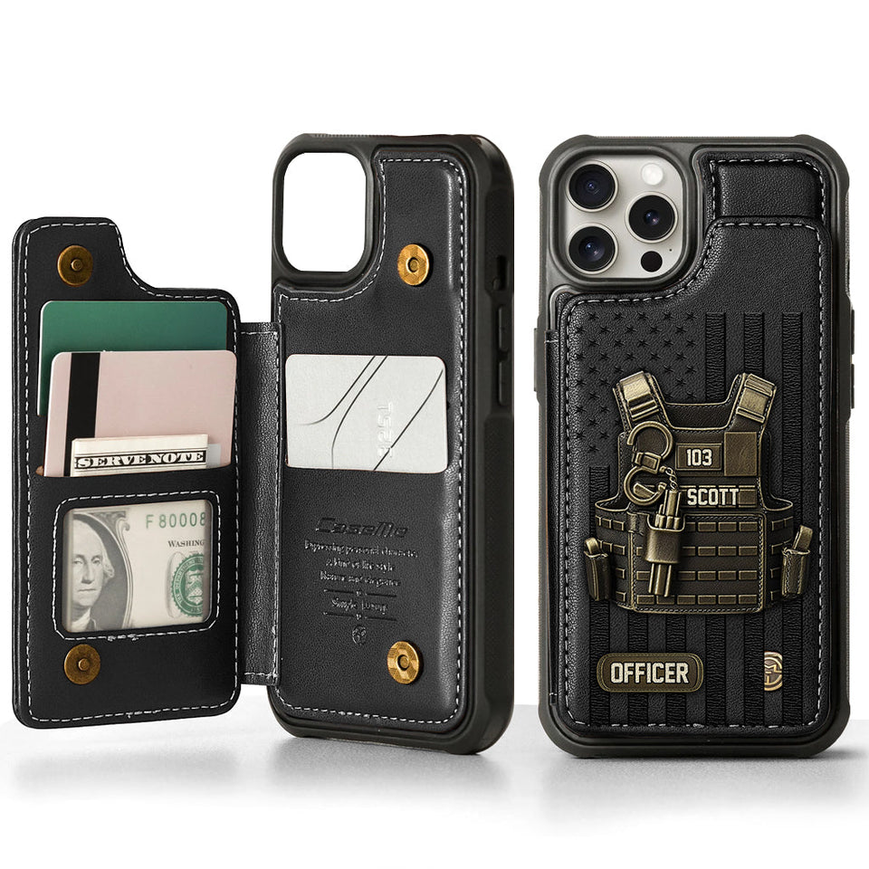Proud Police - Personalized Police Officer Wallet Phone Case