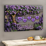 Grandkids Make Life More Grand - Personalized Grandma Canvas And Poster