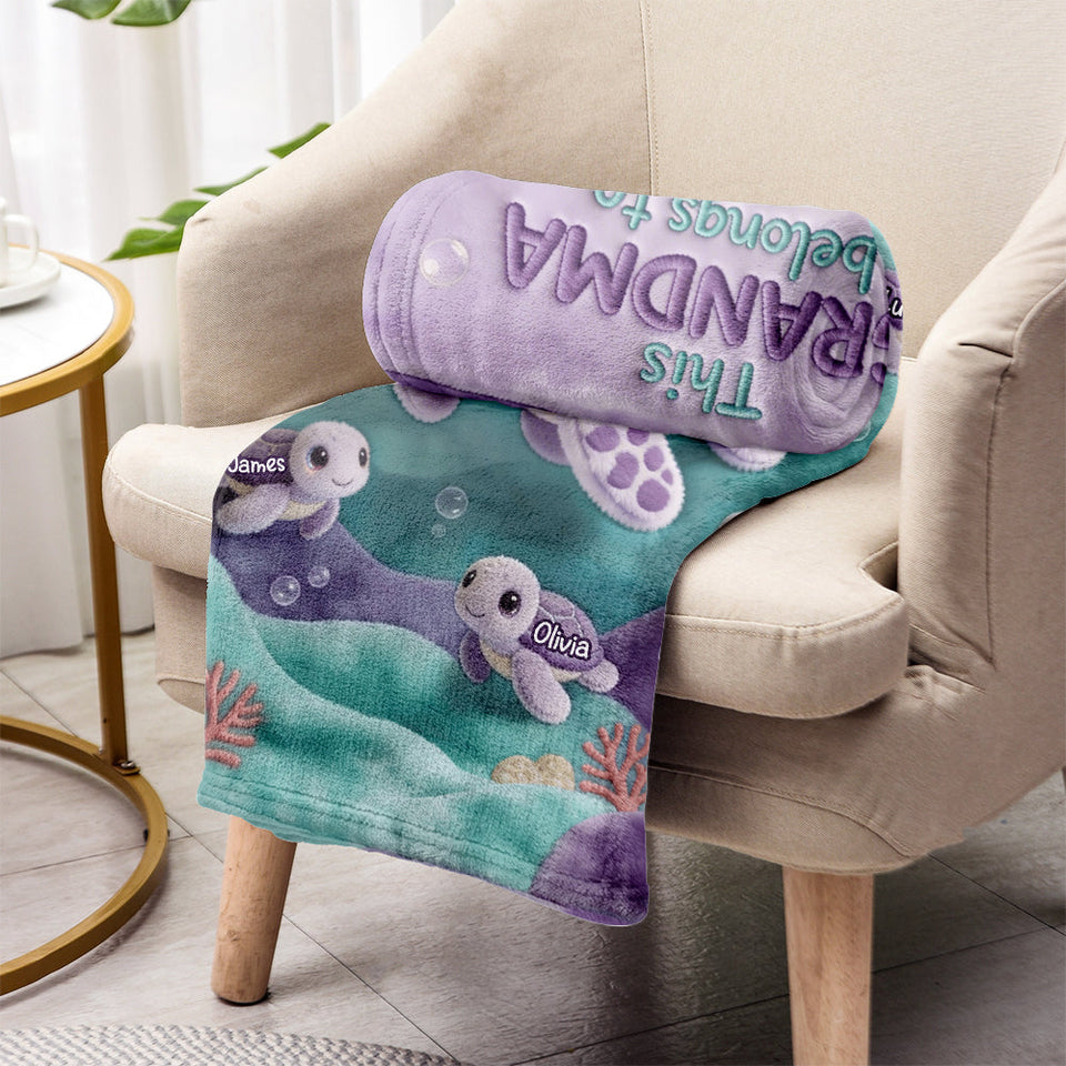 This Grandma Belongs To - Personalized Grandma Blanket