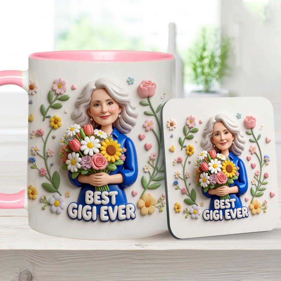 Custom Any Photo - Personalized Mother Accent Mug & Coaster