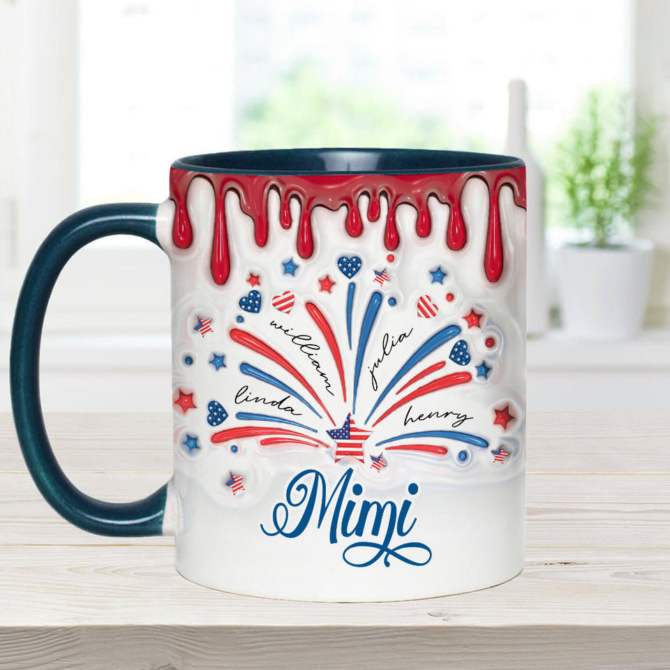 Blessed Grandma - Personalized Grandma Accent Mug