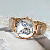Toile De Jouy Style Butterfly - Personalized Butterfly Women Hand Watch