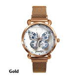 Toile De Jouy Style Butterfly - Personalized Butterfly Women Hand Watch
