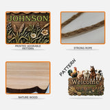 Welcome To Our Farm - Personalized Farmer Custom Shaped Wood Sign