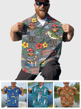 Funny Caricature Hawaiian Shirt For Him/Husband/Dad... - Personalized Fishing Hawaiian Shirt