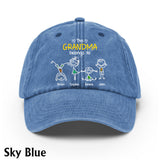 This Grandma Belongs To - Personalized Grandma Washed Denim Cap