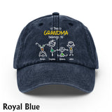 This Grandma Belongs To - Personalized Grandma Washed Denim Cap