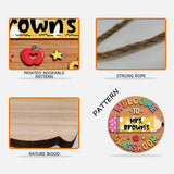 Back To School Gift Idea, Welcome to Classroom - Personalized Teacher Custom Shaped Wood Sign