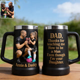 How To Be A Man - Personalized Father Beer Stein
