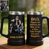 How To Be A Man - Personalized Father Beer Stein