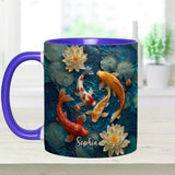 Beautiful Fish - Personalized Koi Fish Accent Mug