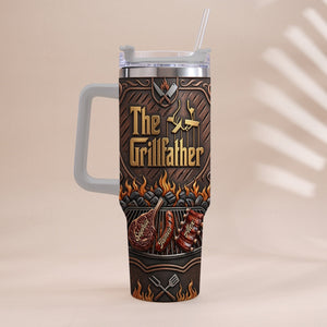 The Grillfather - Personalized Father Tumbler With Handle