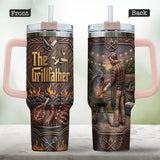 The Grillfather - Personalized Father Tumbler With Handle