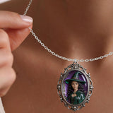 Magic Witch - Personalized Witch Shaped Metal Pendant Necklace