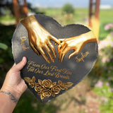 From Our First Kiss Till Our Last Breath - Personalized Couple Heart Shaped Stone