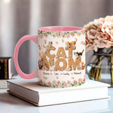 Cat Mom - Personalized Cat Accent Mug