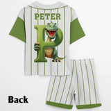 Cute Dinosaur Alphabet Set For Kid - Personalized Kid Jersey Shirt & Shorts
