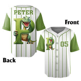 Cute Dinosaur Alphabet Set For Kid - Personalized Kid Jersey Shirt & Shorts