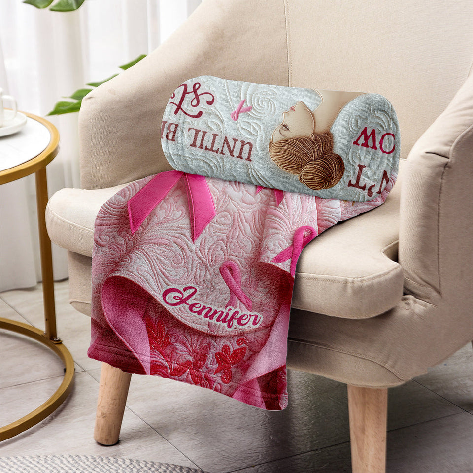 You Are Strong - Personalized Breast Cancer Awareness Blanket