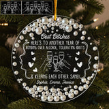 Here's To Another Year Of Bonding Over Alcohol - Personalized Bestie Transparent Ornament