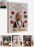 Teacher Notebook Custom From Photo - Personalized Teacher Leather Journal