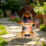 Happy 4th Of July - Personalized Dog Solar Acrylic Light