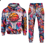 Cool Basketball Design - Personalized Basketball Hoodie and Sweatpants