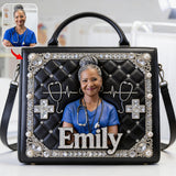 Radiant Nurse Luxe Handbag - Personalized Nurse Leather Handbag