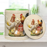 Love Chicken - Personalized Chicken Accent Mug & Coaster