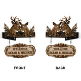 Welcome To Our Home - Personalized Hunting Wooden Wall Mount Sign