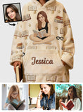 Custom From Any Photo - Personalized Book Blanket Hoodie