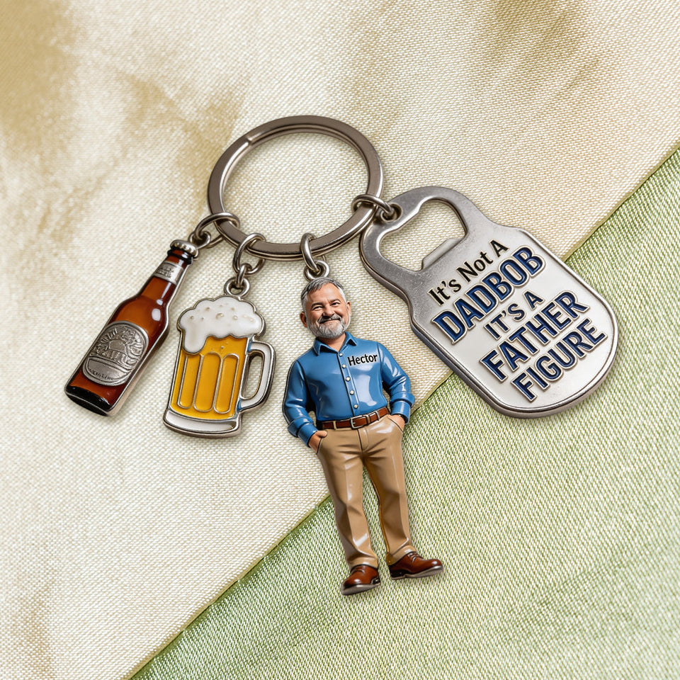 It's Not A Dad Bob - Personalized Father Premium Keychain With Charms