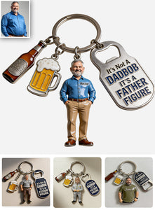 It's Not A Dad Bob - Personalized Father Premium Keychain With Charms