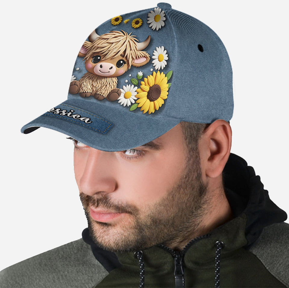 Adorable Highland Cow - Personalized Highland Cow Classic Cap