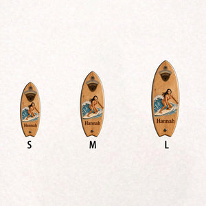 Beach Lover - Personalized Surfing Wall Bottle Opener