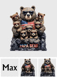 Papa Bear - Personalized Father Custom Shaped Acrylic Plaque