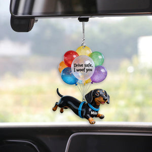 Drive Safe Balloon - Personalized Dog Transparent Car Ornament