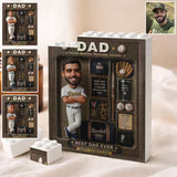 Best Dad Ever - Personalized Baseball Shaped Building Blocks