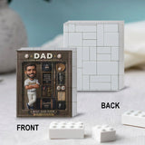 Best Dad Ever - Personalized Baseball Shaped Building Blocks
