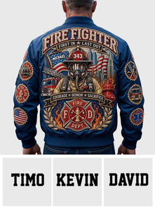 Fire Dept - Personalized Firefighter Bomber Jacket