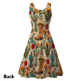 Cactus Cowgirl - Personalized Cowgirl Sleeveless Dress